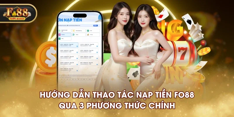 Hướng dẫn thao tác nạp tiền FO88 qua 3 phương thức chính Hướng dẫn thao tác nạp tiền FO88 qua 3 phương thức chính