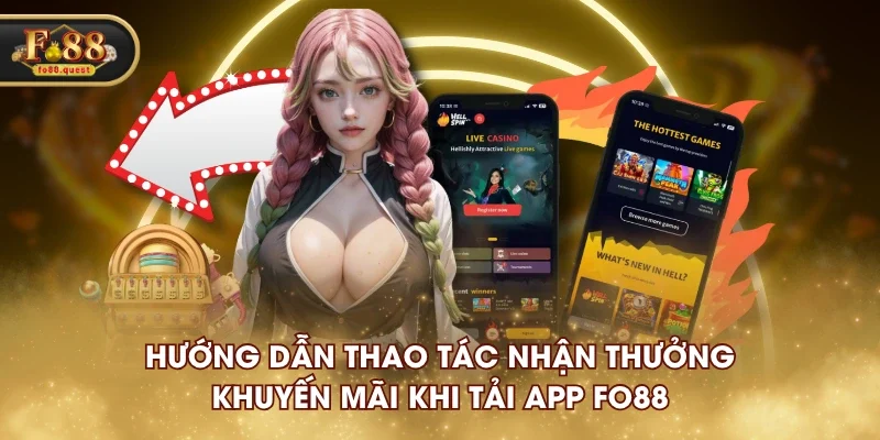 Hướng dẫn thao tác nhận thưởng khuyến mãi khi tải app FO88 Hướng dẫn thao tác nhận thưởng khuyến mãi khi tải app FO88